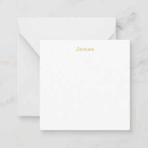 Gold Colour Professional Trendy Minimalist Name Card