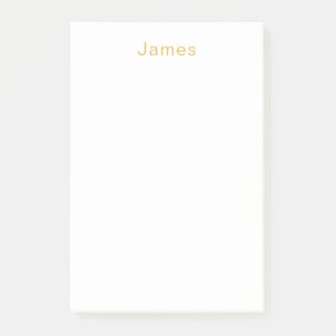 Gold Colour Professional Trendy Minimalist Name Post-it Notes