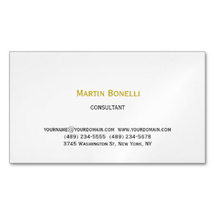 Gold Colour Unique Classical Simple Minimalist Magnetic Business Card