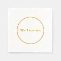 Gold Colour Welcome Party Minimalist Professional