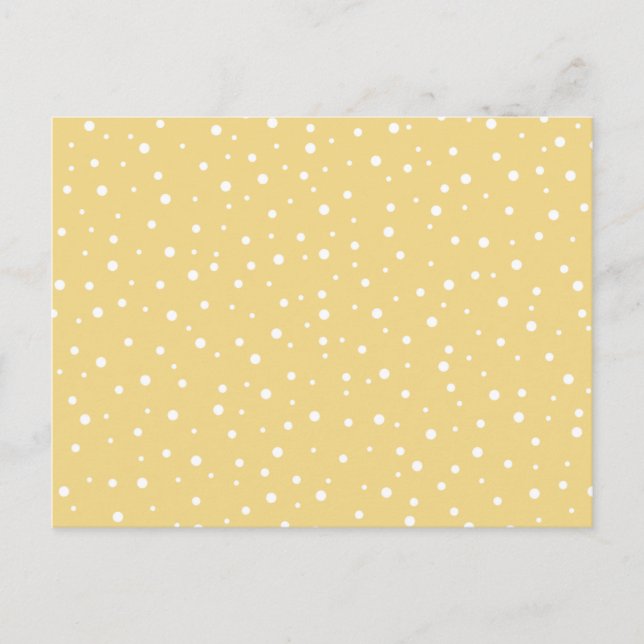 Gold Colour with White Dots Pattern. Postcard (Front)
