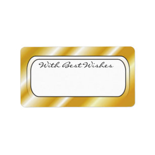 Gold Coloured Gift Tags - Best wishes