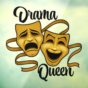 Gold Comedy And Tragedy Theatre Masks Drama Queen