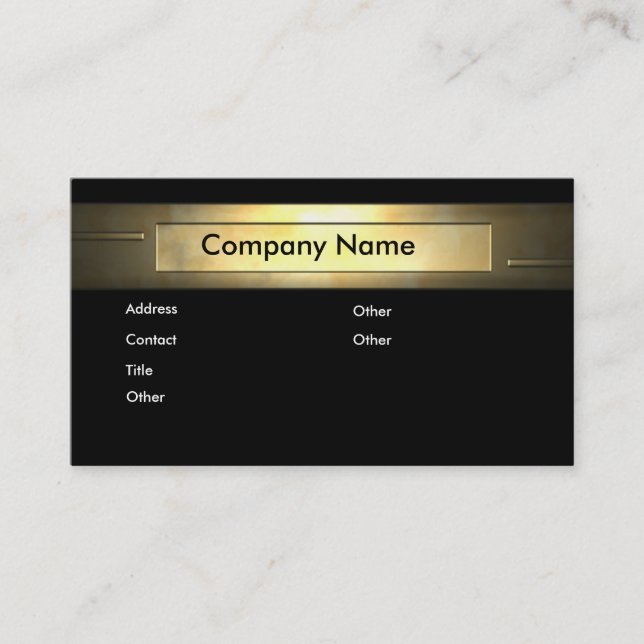 GOLD COMPANY BUSINESS CARD (Front)
