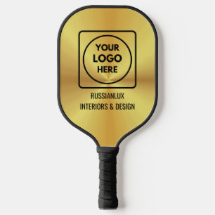 Gold Company Logo Business Promo Design Pickleball Paddle