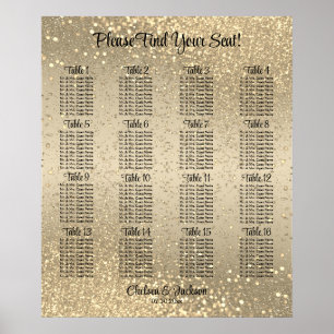 Gold Confetti - 16 Seating Chart