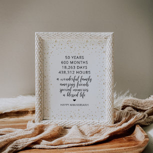 Gold Confetti Anniversary Sign - GAC18