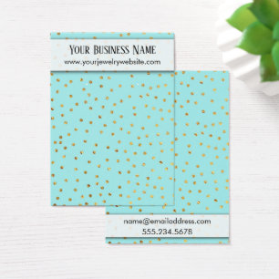 Gold Confetti & Aqua Earring Holder Display Cards