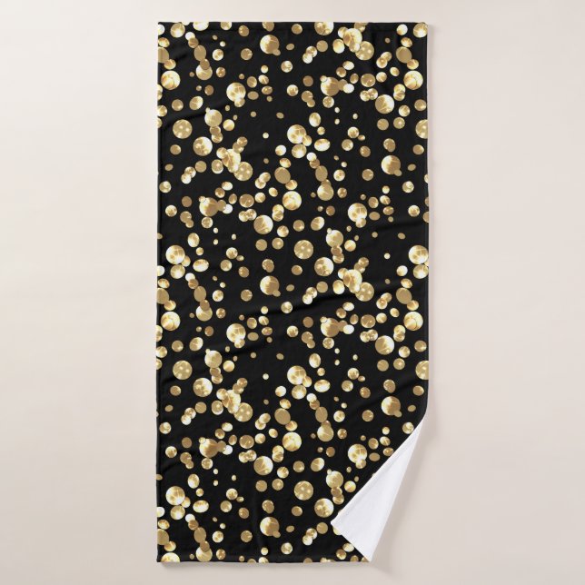 Gold confetti bath towel (Bath Towel)