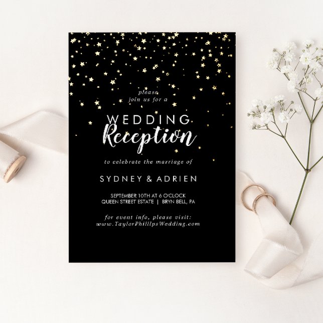Gold Confetti|Black Wedding Reception Only (Creator Uploaded)