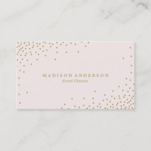 Gold Confetti Business Cards