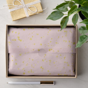 Gold Confetti Dots Blush Pink Tissue Paper