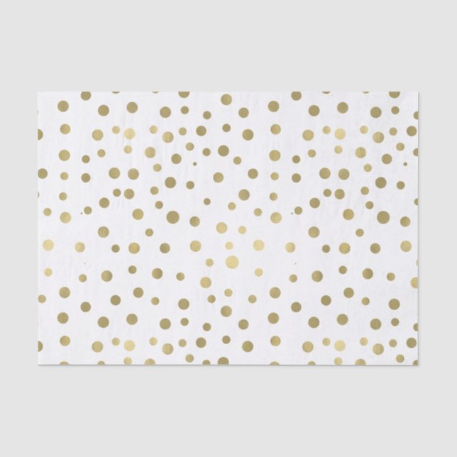 Gold Confetti Dots Tissue Paper (Front)