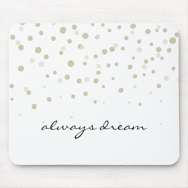 Gold Confetti Dream Mouse Pad (Front)