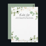 Gold Confetti Eucalyptus Wedding Bucket List Cards<br><div class="desc">These gold confetti eucalyptus wedding bucket list cards are the perfect activity for a rustic wedding reception or bridal shower. Gold Confetti Eucalyptus Foliage

Change the wording to suit any life event. Bucket list sign is sold separately.</div>