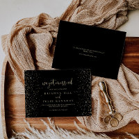 Gold Confetti Fancy Script Elopement Announcement