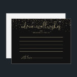 Gold Confetti Fancy Script Wedding Advice Card<br><div class="desc">This gold confetti fancy script wedding advice card is perfect for a rustic wedding. The simple and elegant design features sparkling gold confetti coupled with a stylish script typography. These cards are perfect for a wedding, bridal shower, baby shower, graduation party & more. Personalise the cards with the names of...</div>