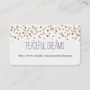 Gold Confetti Glam Glitter Business Card