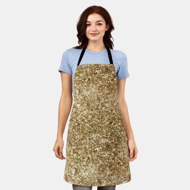 Gold Confetti Glitter Apron (Worn)