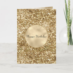 Gold Confetti Glitter Card