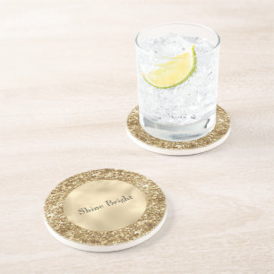 Gold Confetti Glitter Coaster