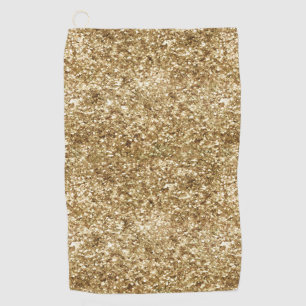 Gold Confetti Glitter Golf Towel