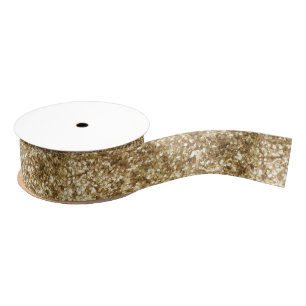Gold Confetti Glitter Grosgrain Ribbon