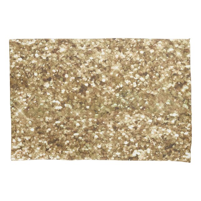 Gold Confetti Glitter Pillowcase (Front)