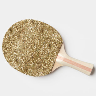 Gold Confetti Glitter Ping Pong Paddle
