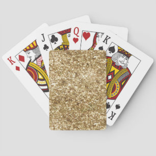 Gold Confetti Glitter Playing Cards