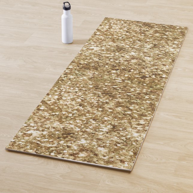 Gold Confetti Glitter Yoga Mat (In Situ)