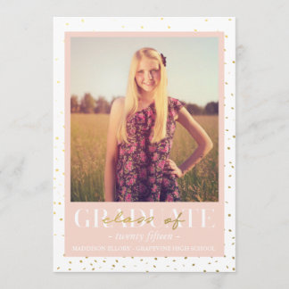 Gold Confetti | Graduation Announcement