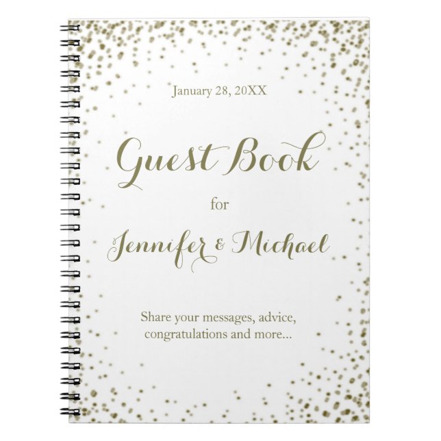 Gold Confetti Guest Book (Front)