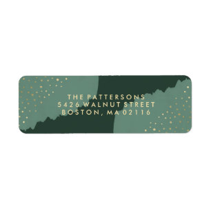 Gold Confetti   Holiday Address Labels