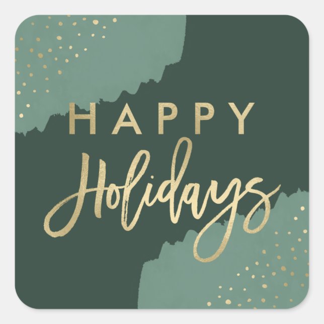 Gold Confetti | Holiday Stickers (Front)