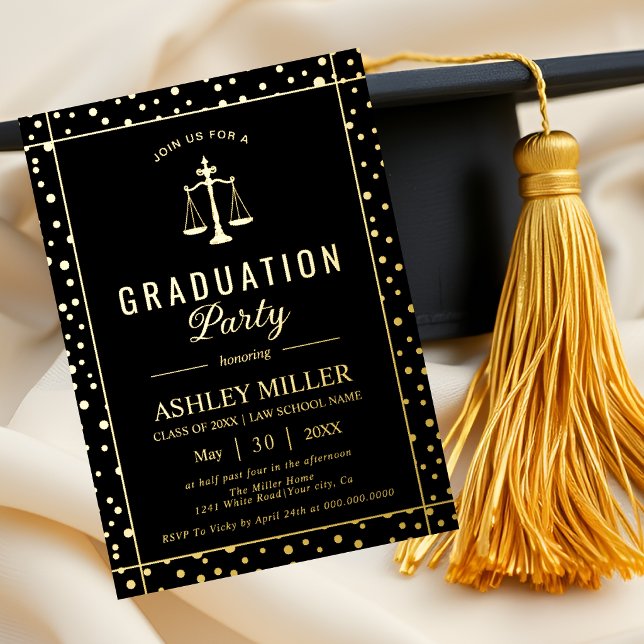 Gold confetti law school graduation Class Of 2026 (Creator Uploaded)
