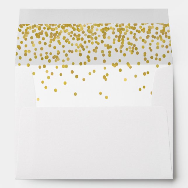 Gold Confetti Lined Envelope (Back (Bottom))