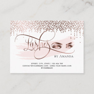 Gold confetti  Makeup Eyes Lashes Aftercare card