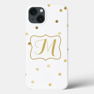 Gold Confetti Monogram Samsung Galaxy Note S4 Case