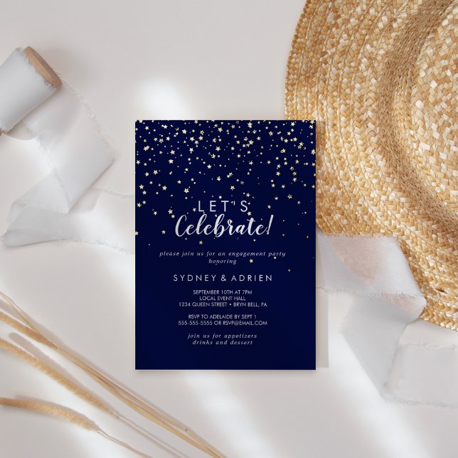Gold Confetti|Navy Let's Celebrate Party Gold (Creator Uploaded)