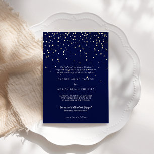 Gold Confetti Navy Traditional Wedding Gold