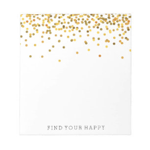 Gold Confetti Notepad
