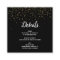 Gold Confetti on Black Details Insert Card