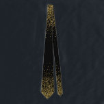 Gold Confetti On Black Tie<br><div class="desc">Modern gold tones filing confetti design on top and bottom with black colour background you can change.
Simple elegant.</div>
