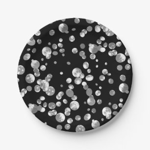 Gold confetti  paper plates