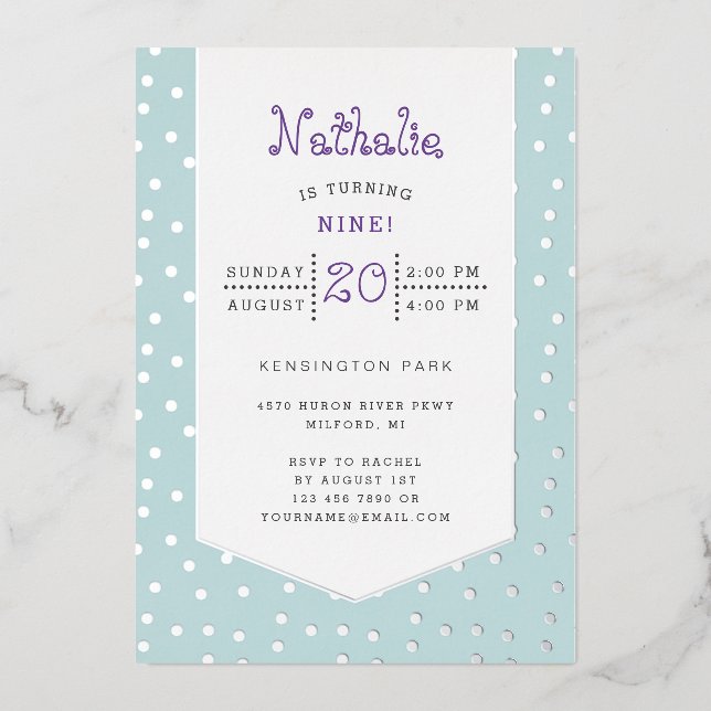 Gold confetti pastel birthday postcard (Front)