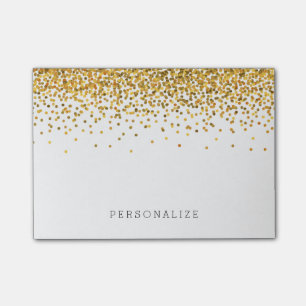 Gold Confetti Post-it Notes