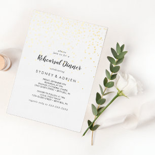 Gold Confetti Rehearsal Dinner Gold