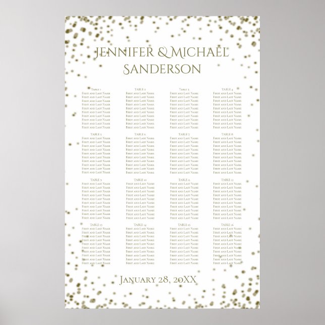 Gold Confetti Seating Chart (Front)