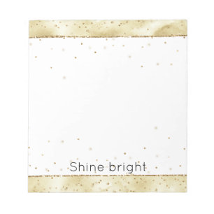 Gold Confetti Sparkle Notepad